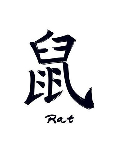 Znamení čínského zvěrokruhu Krysa - nalepovací tetování