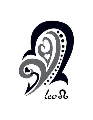 Ozdobný motiv znamení Lev - dočasné tetování