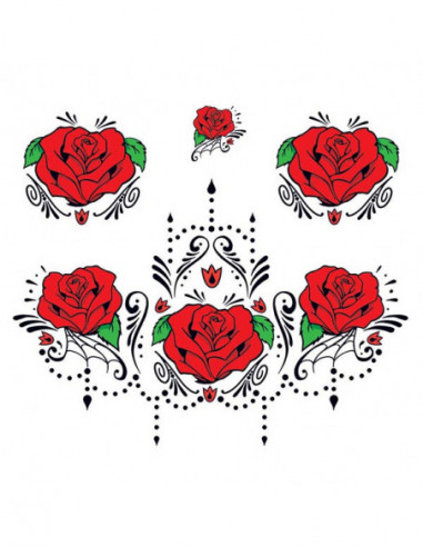 Náramek z růží - dočasné tetování