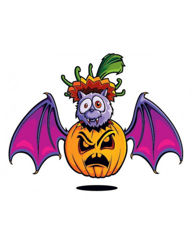 Dýně a netopýr - halloweenská tetovačka pro děti