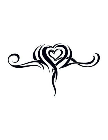Srdce v zajetí - tribal nalepovací tetování