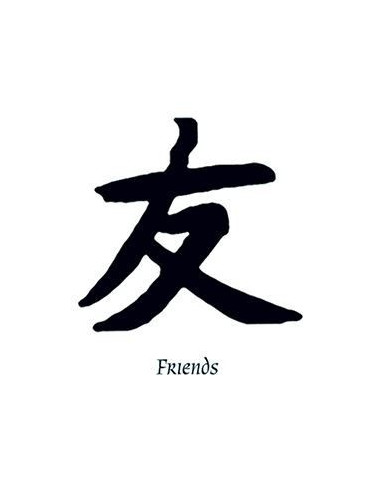 Kanji znak Friends - nalepovací tetování